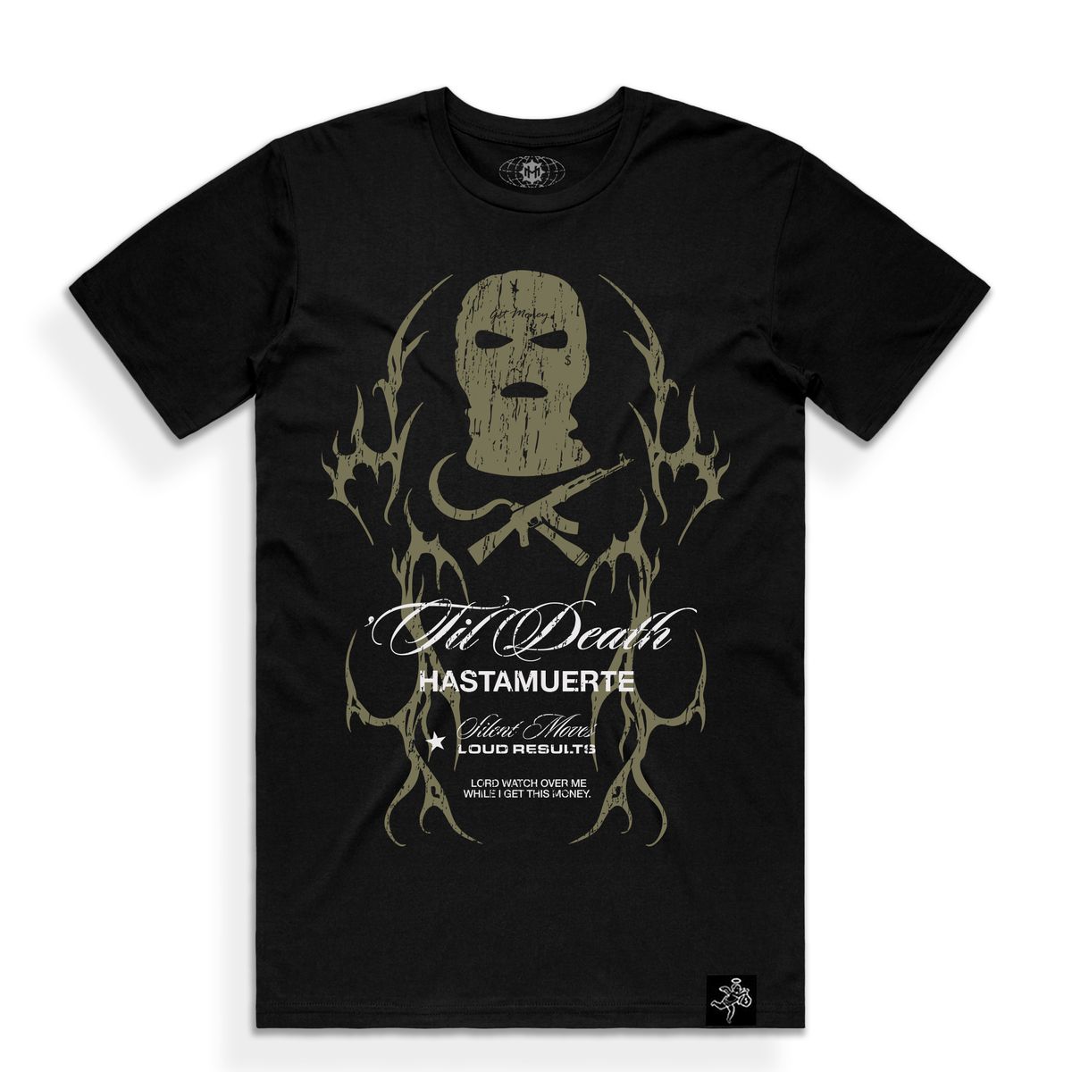 Hasta Muerte Ski mask Til Death Tee Black