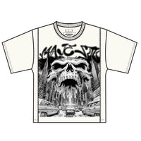 Majestik Men's Tapestry Rhinestone Mixed Tee Cream