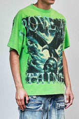 First Row Above All Things Ready To Asgent Tee Neon Green