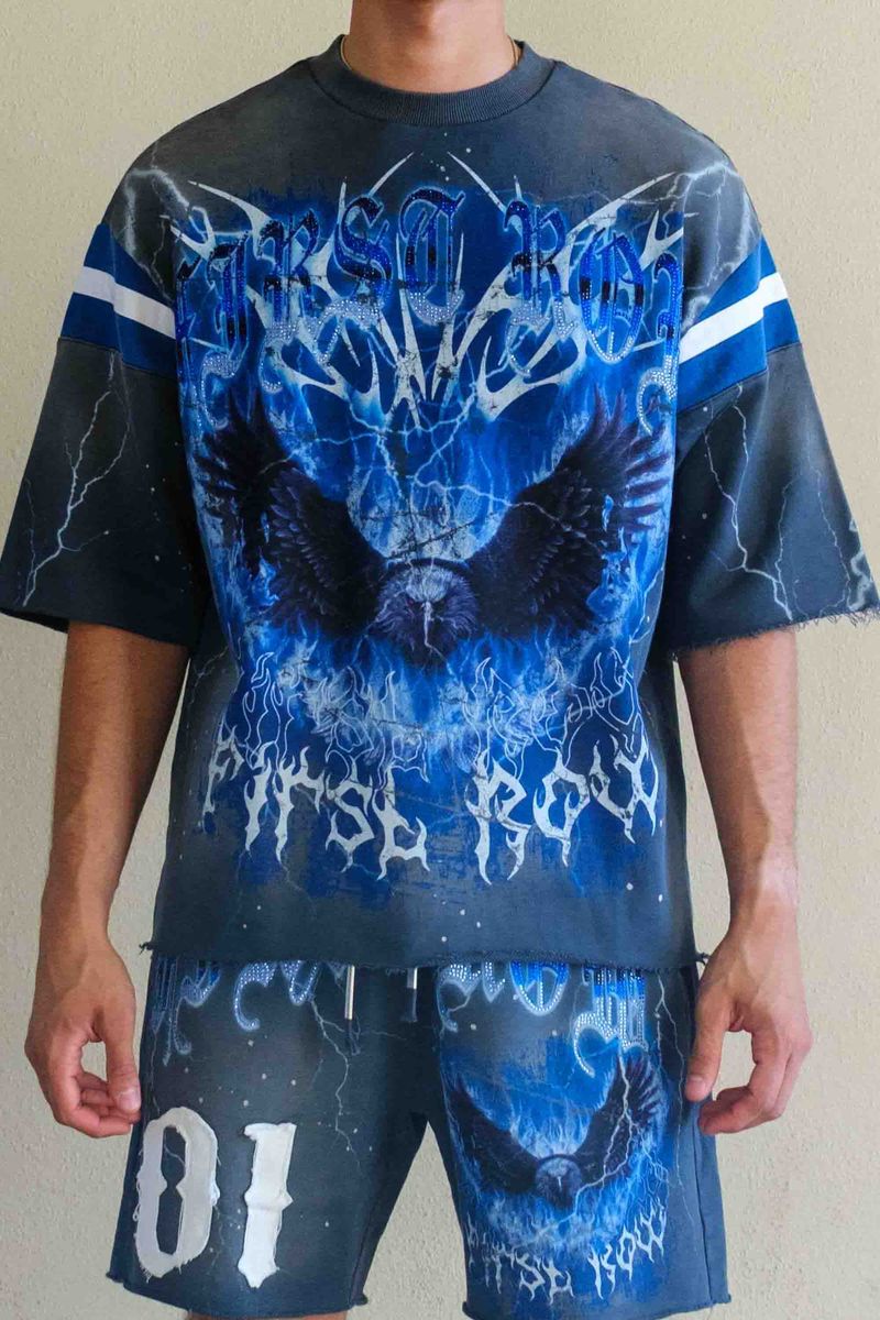 First Row Above All Things Wings Of Dominion Tee Dark Grey