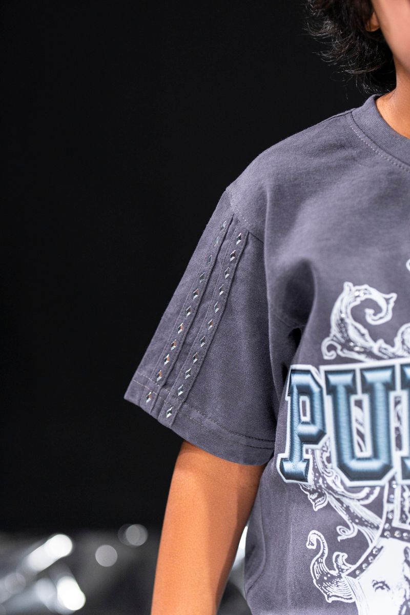 Elite denim Purpose kids Tee Grey