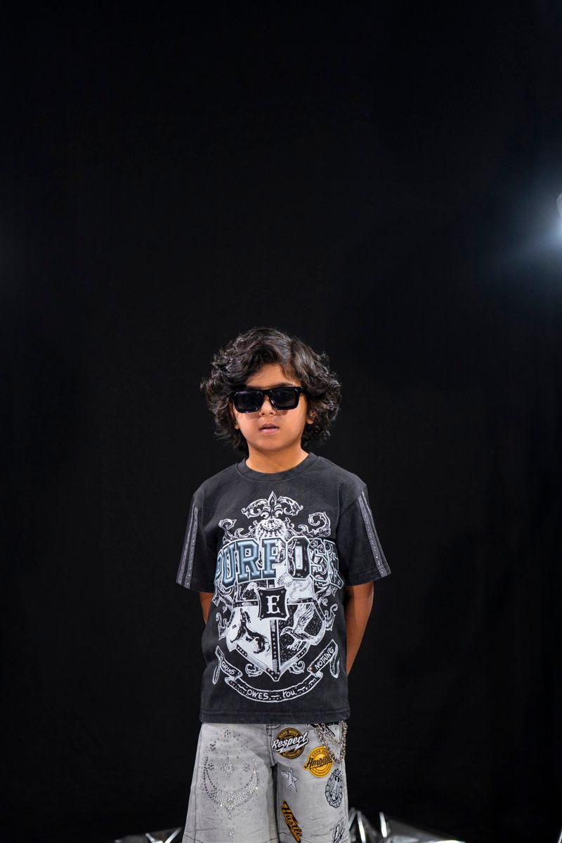 Elite denim Purpose kids Tee black