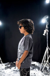 Elite denim Purpose kids Tee Grey