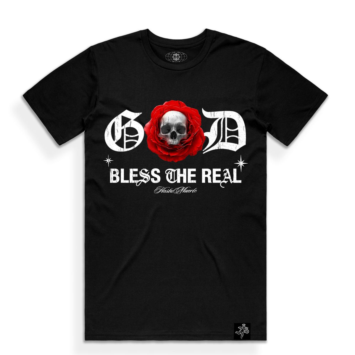 Hasta Muerte HM God Rose Tee Black