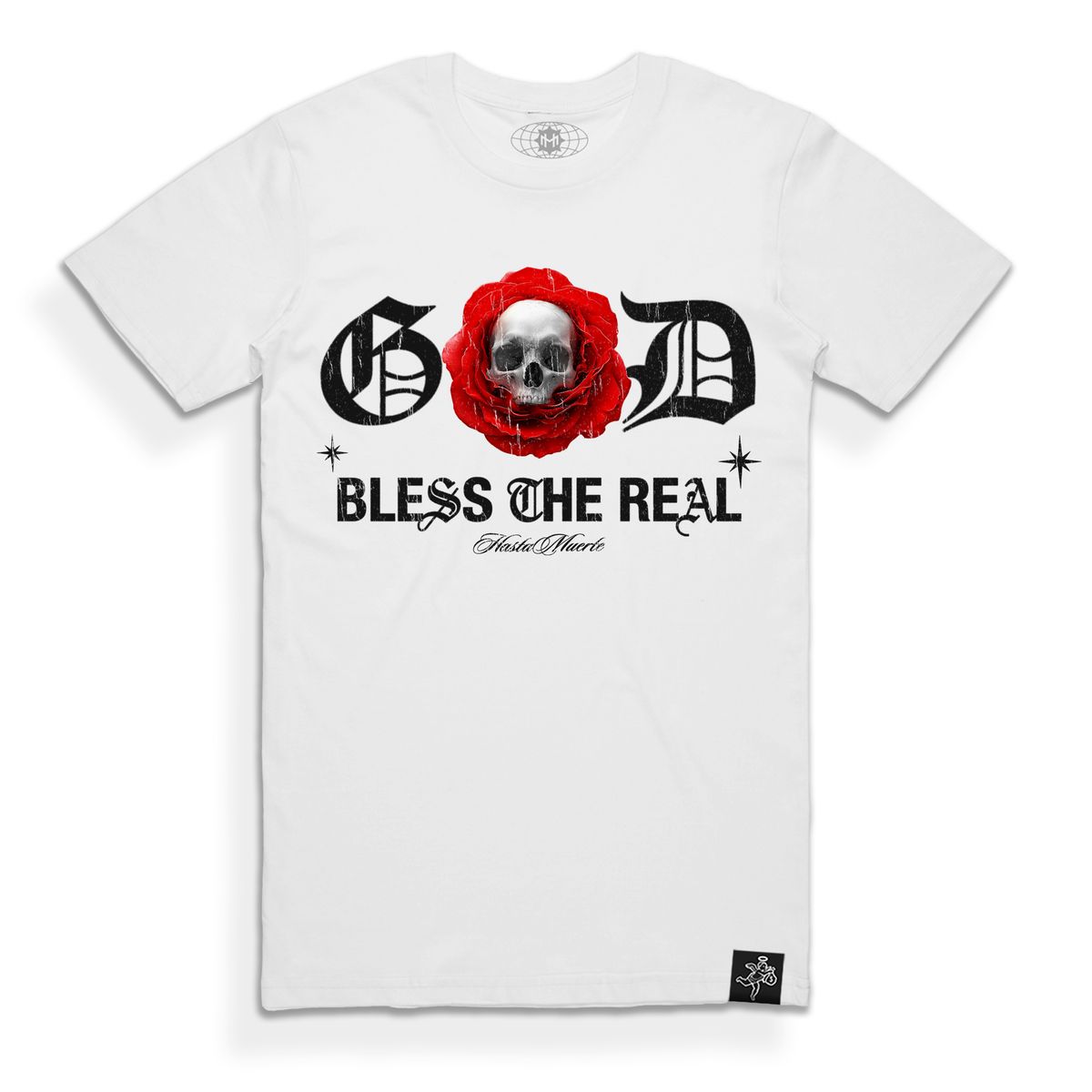 Hasta Muerte HM God Rose Tee White