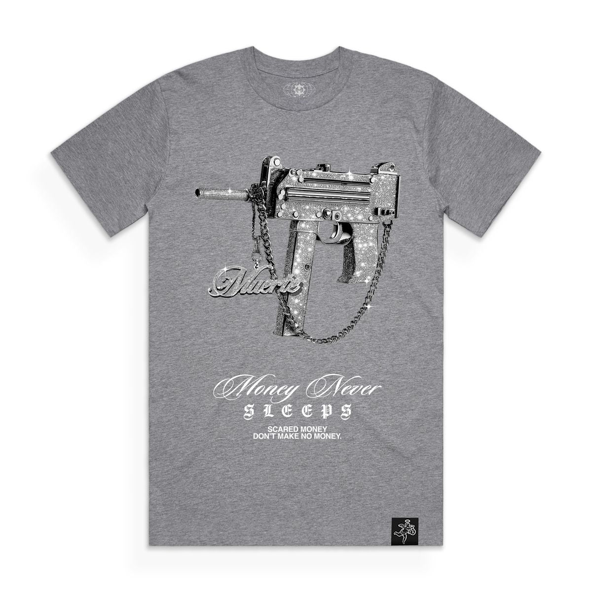 Hasta Muerte Lux Uzi Gems Tee Heather Grey