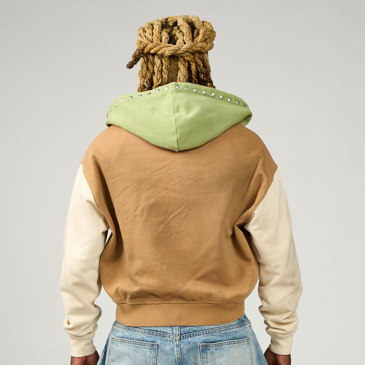 Duaa Traveler Zip Up Hoodie Brown / Cream