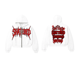 Shattered Hearts Shattered Logo Hoodie White
