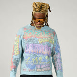 Duaa Art Thermal Long Sleeve Shirt Blue