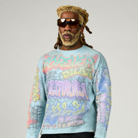 Duaa Art Thermal Long Sleeve Shirt Blue