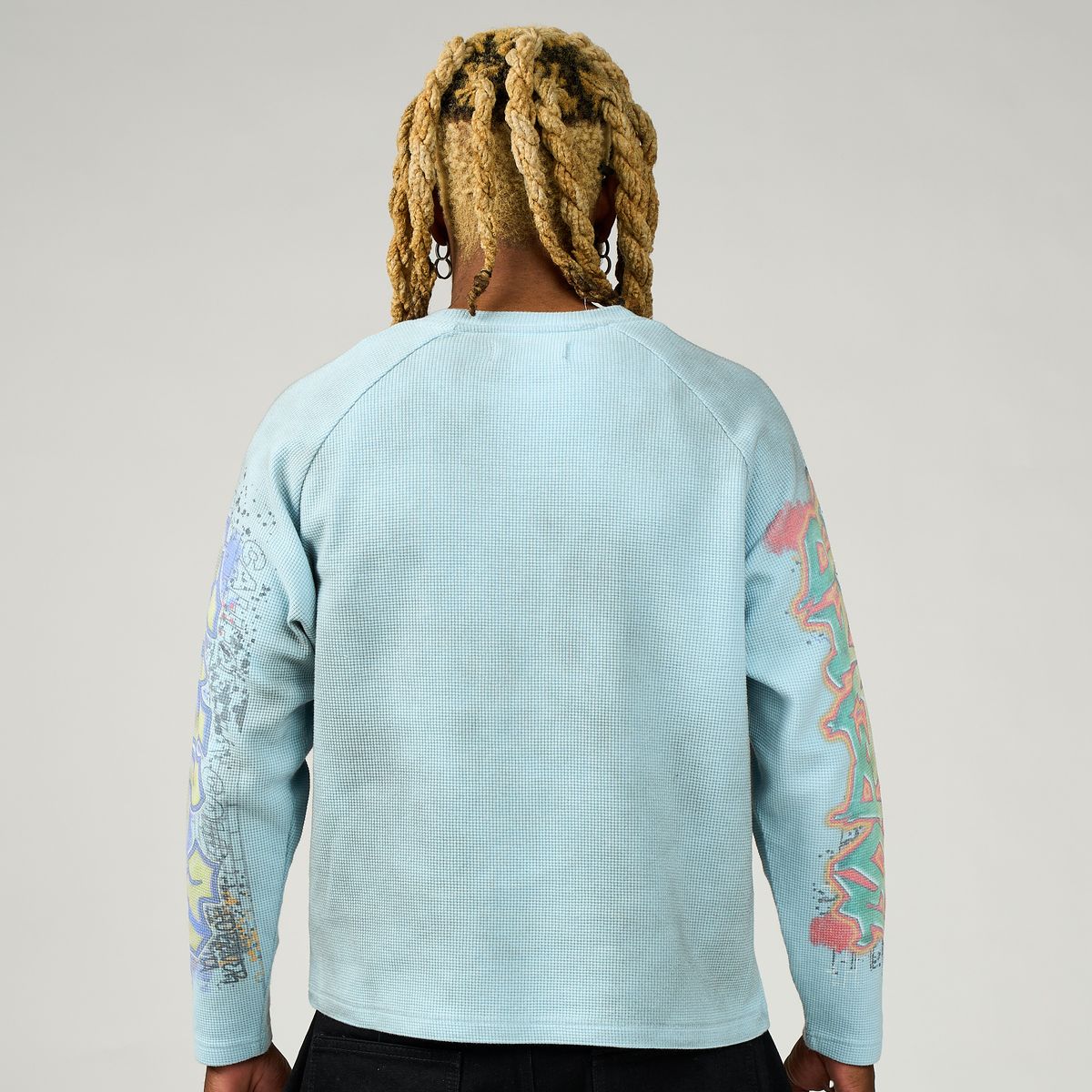 Duaa Art Thermal Long Sleeve Shirt Blue