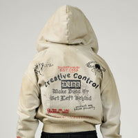 Duaa Creative Control Zip Up Hoodie Cream