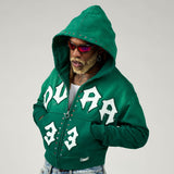 Duaa Master 33 Zip Up Hoodie Green