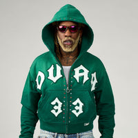 Duaa Master 33 Zip Up Hoodie Green