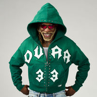 Duaa Master 33 Zip Up Hoodie Green