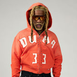 Duaa Master 33 Zip Up Hoodie Orange