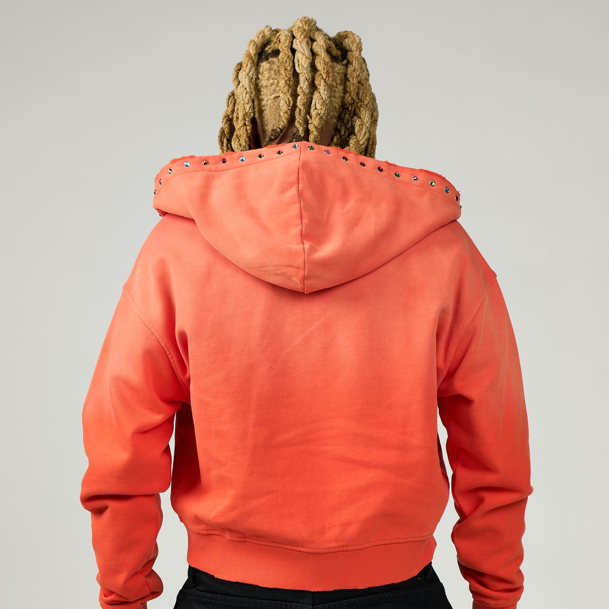 Duaa Master 33 Zip Up Hoodie Orange