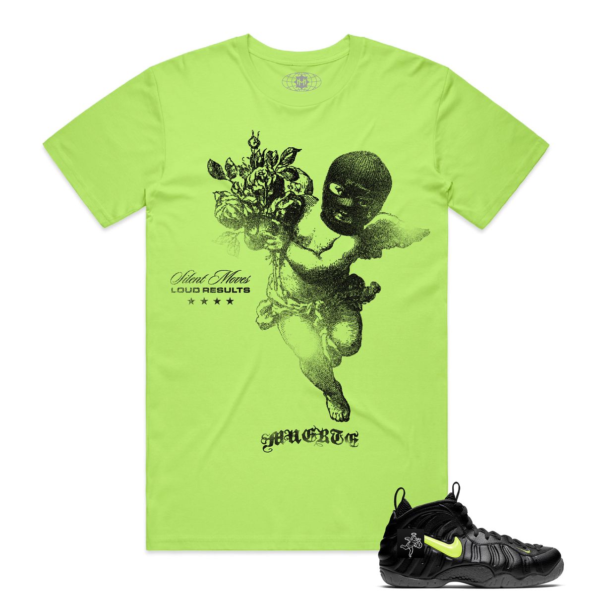 Hasta Muerte Masked Rose Tee Citrus
