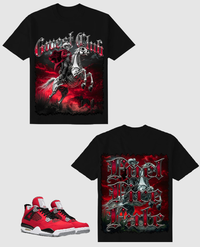 G West Rider Of Flames Rhinestone Tee Black/Red