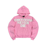 Mixed Emotion ‘End’ Hoodie Pink
