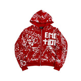 Mixed Emotion 'Graffiti' Hoodie Red