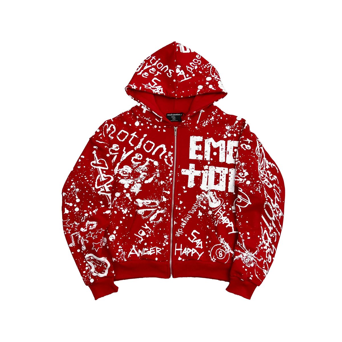 Mixed Emotion 'Graffiti' Hoodie Red