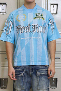 First Row Elite Field Short Sleeve Sports Jersey Sky Blue