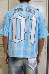 First Row Elite Field Short Sleeve Sports Jersey Sky Blue