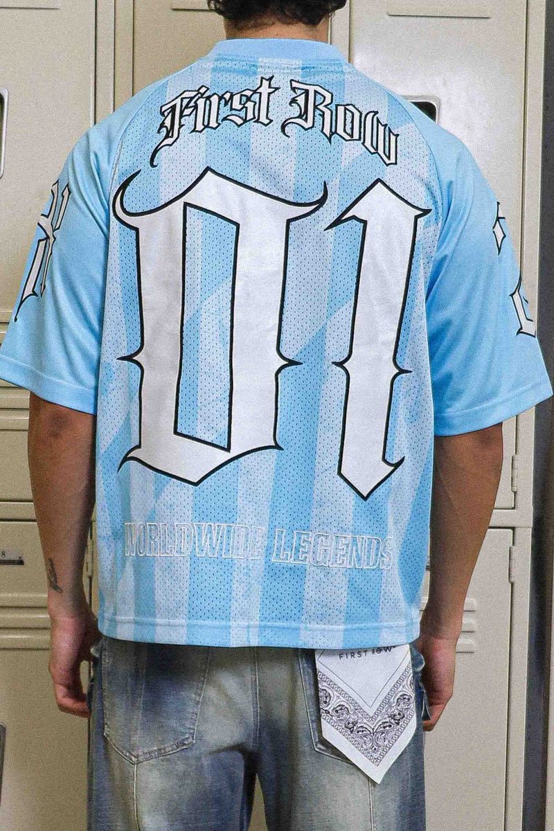 First Row Elite Field Short Sleeve Sports Jersey Sky Blue
