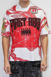 First Row Chaos State Short Sleeve Sports Jersey Red
