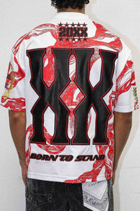 First Row Chaos State Short Sleeve Sports Jersey Red
