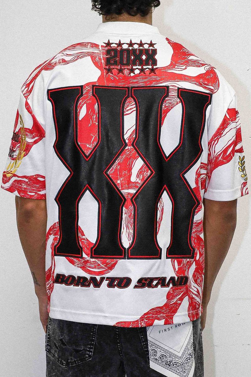 First Row Chaos State Short Sleeve Sports Jersey Red