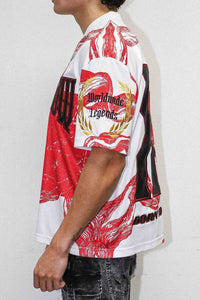 First Row Chaos State Short Sleeve Sports Jersey Red