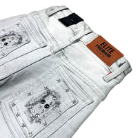 Elite Denim Kids Flint Embellished Denim Shorts Grey