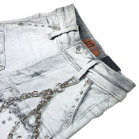 Elite Denim Kids Flint Embellished Denim Shorts Grey