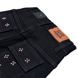 Elite Denim Kids Winners Embellished Denim Shorts Jet Black