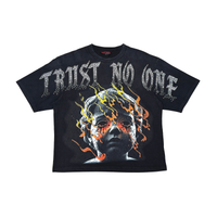 Rare Peace Trust No One Rhinestone Tee Black