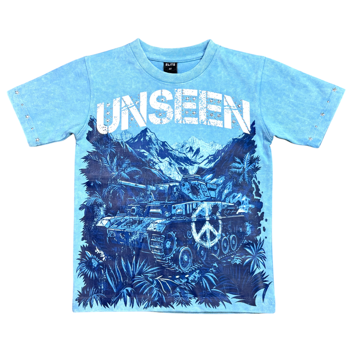 Elite Denim Kids Unseen Embellished Kids Tee Blue
