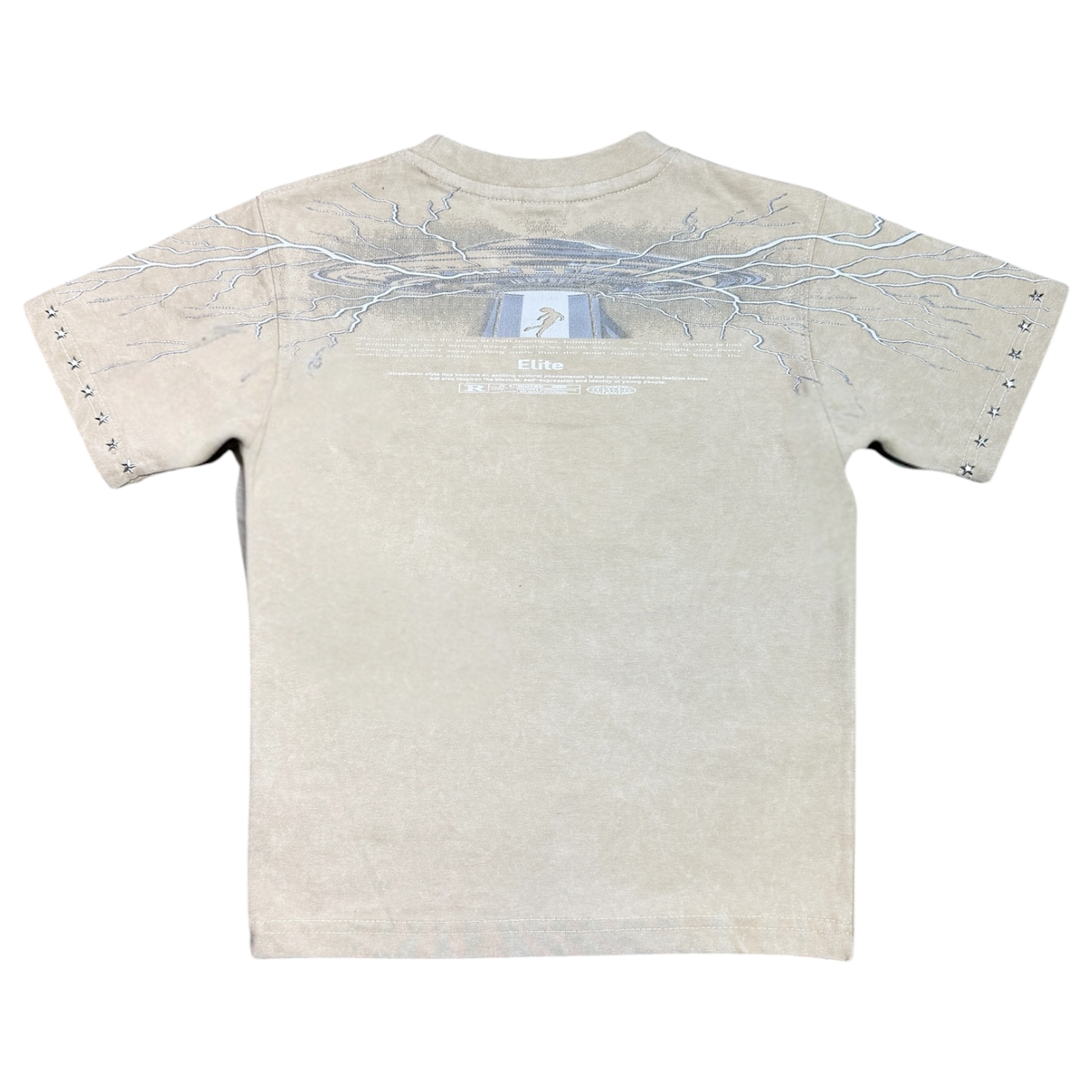 Elite Denim Kids Control Embellished Tee Sand Wash