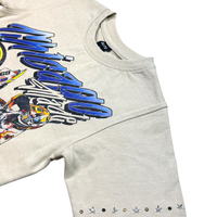 Elite Denim Kids Motocross Premium Embellished Tee beige