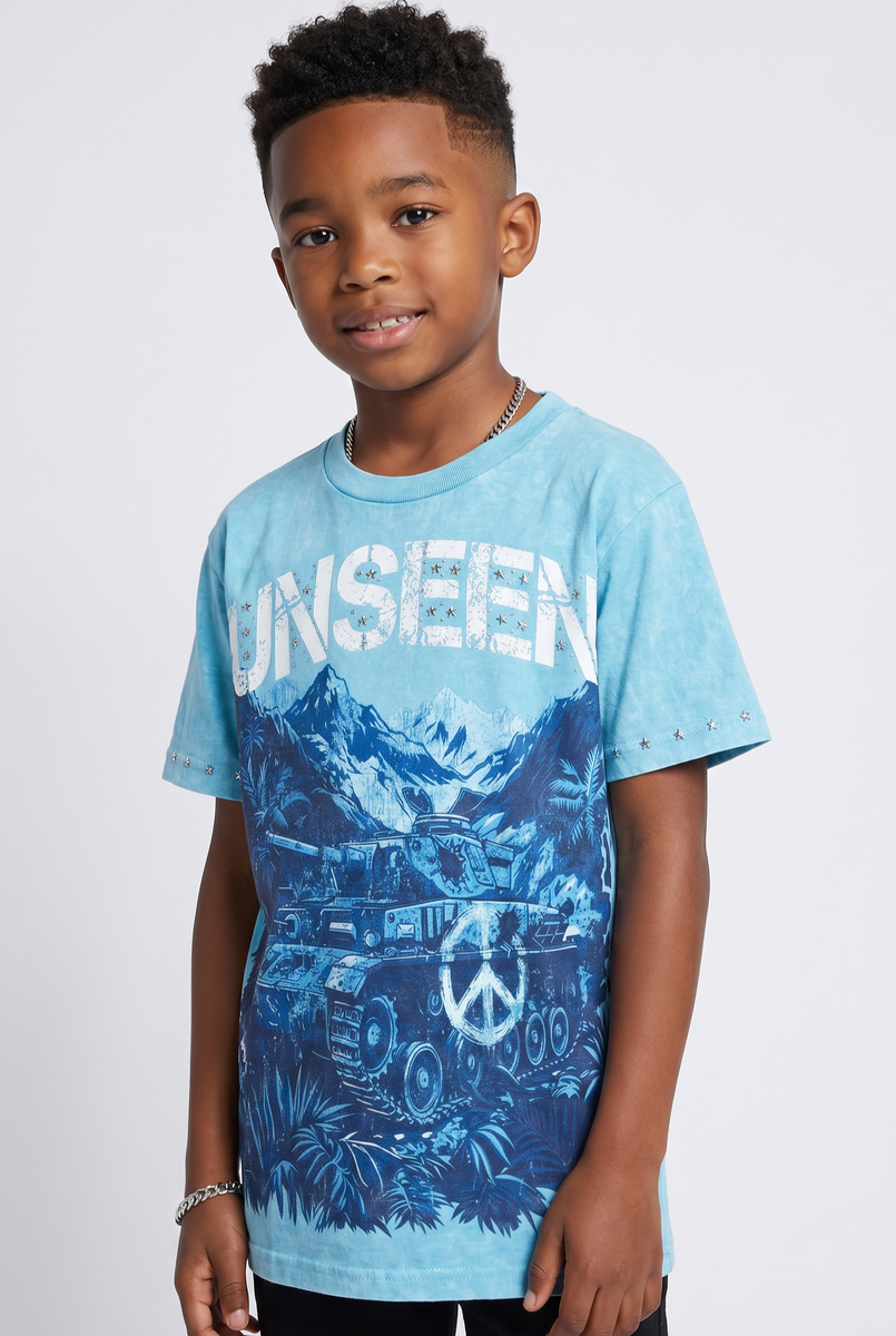 Elite Denim Kids Unseen Embellished Kids Tee Blue