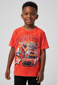 Elite Denim Kids Winners Embellished Tee Red