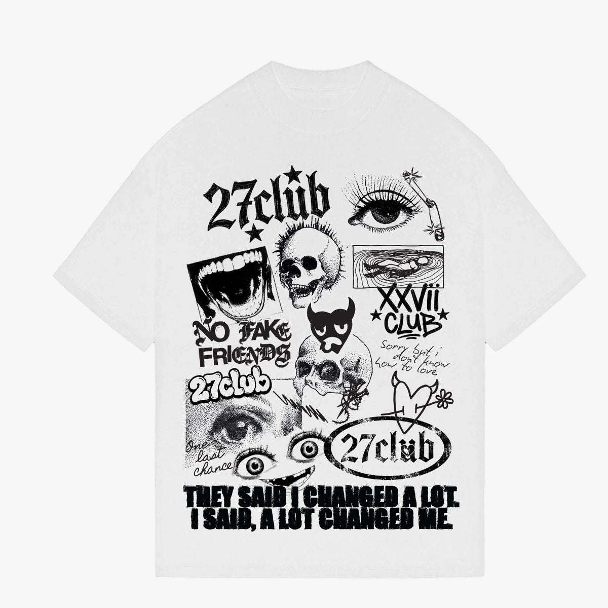 27 Club I Changed Tee White