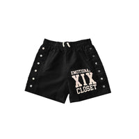 Mixed Emotion “Backyard” Nylon Short Set Black