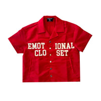 Mixed Emotion “Backyard” Nylon Short Set Red