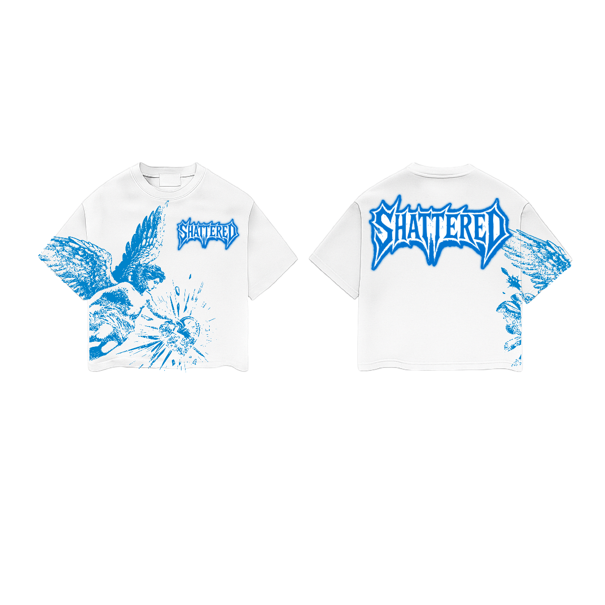 Shattered Hearts Catchin Feelins Tee White