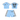 Shattered Hearts logo Nylon Short Set Blue/Grey