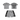 Shattered Hearts logo Nylon Short Set Black/Grey