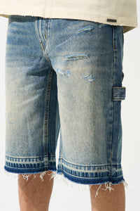 Serende Terre Denim Shorts Tinted Mid Blue Indigo