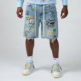 DUAA Surf Denim Shorts Light Blue